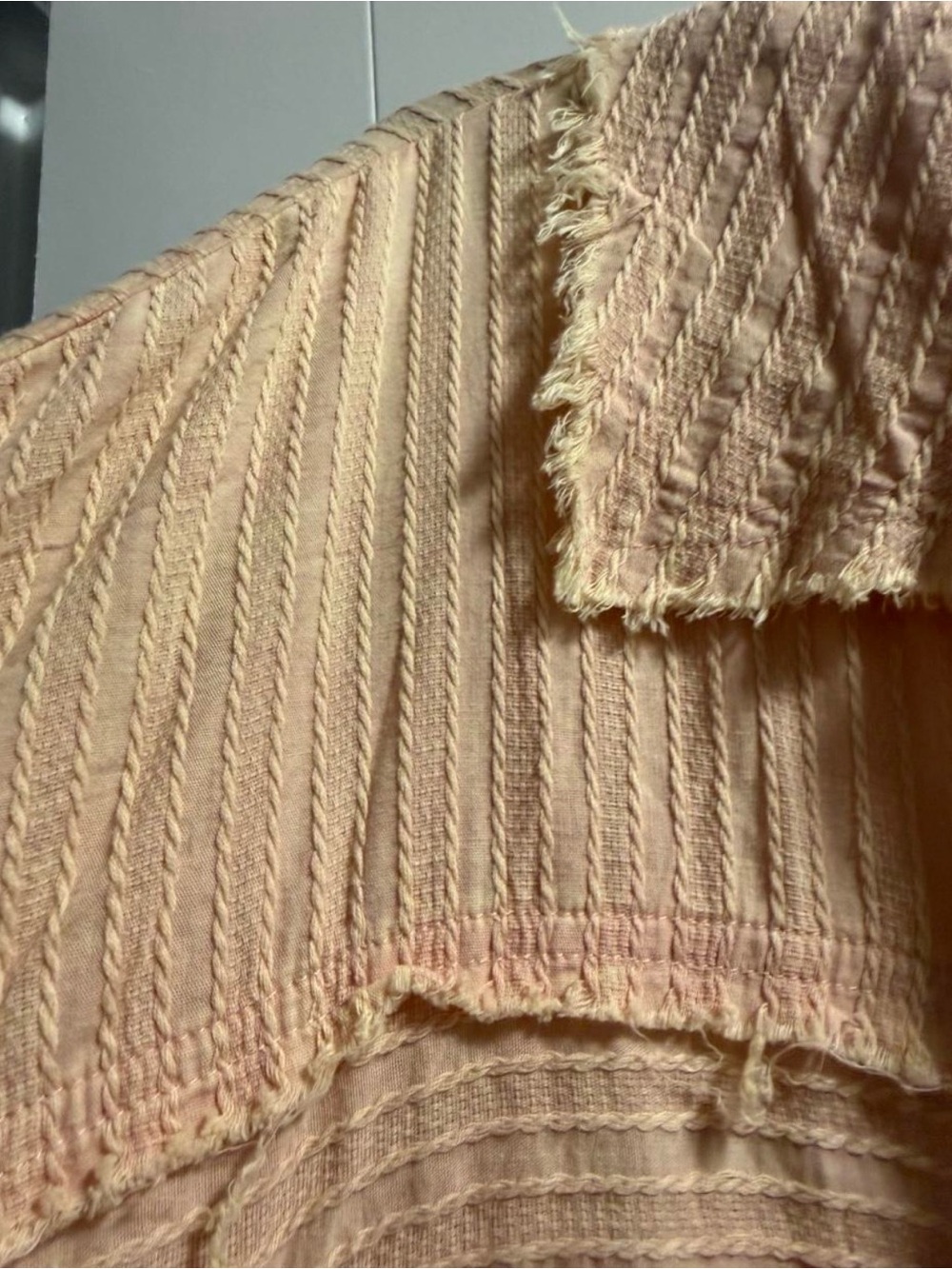 Oli & Hali Peach Textured Button-Front Shirt - Picture 6 of 7